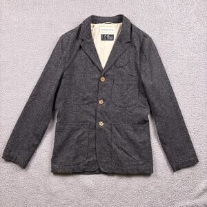 Universal Works Jacket Mens S Gray Chore Blazer Coat Lanificio Italian Fabric